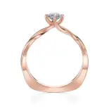 Pierścionek z diamentem różowe złoto